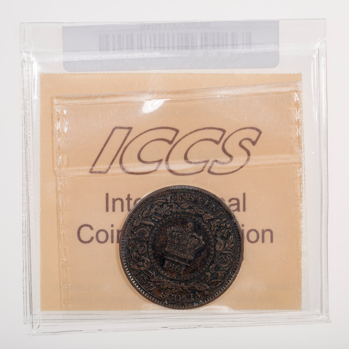 NS 1 Cent 1861 Small Bud ICCS EF-40