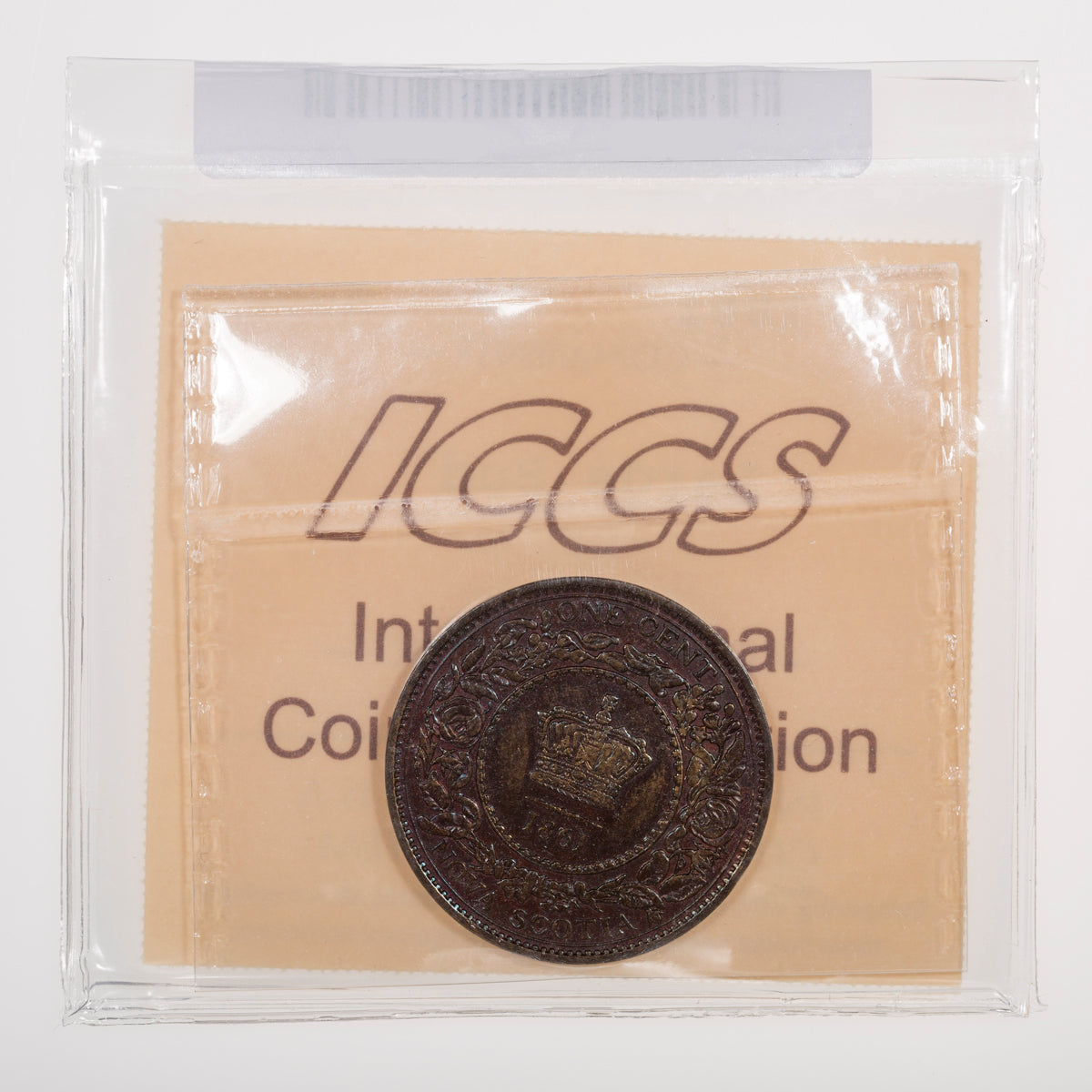 NS 1 Cent 1861 Large Bud ICCS AU-50