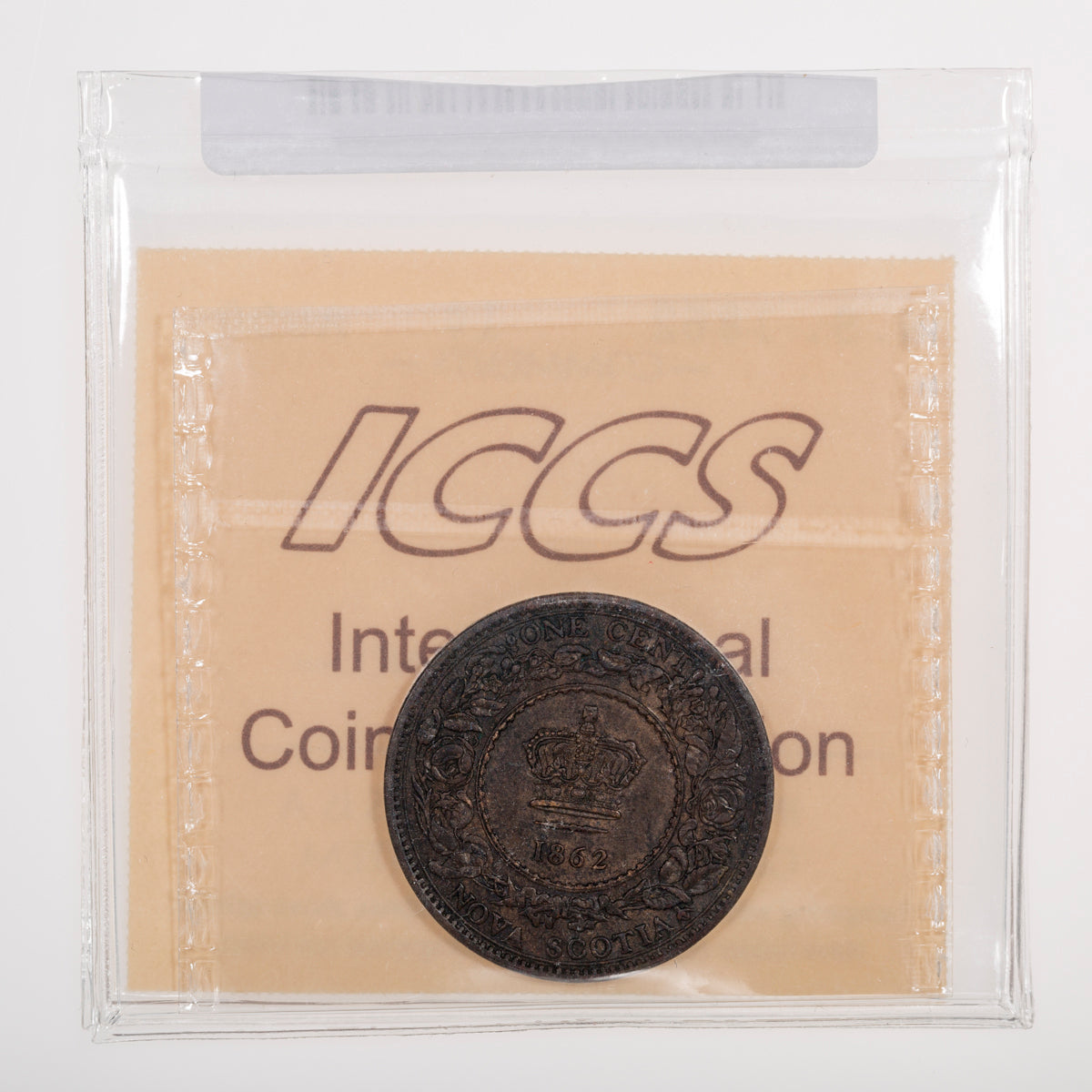 NS 1 Cent 1862 ICCS AU-50