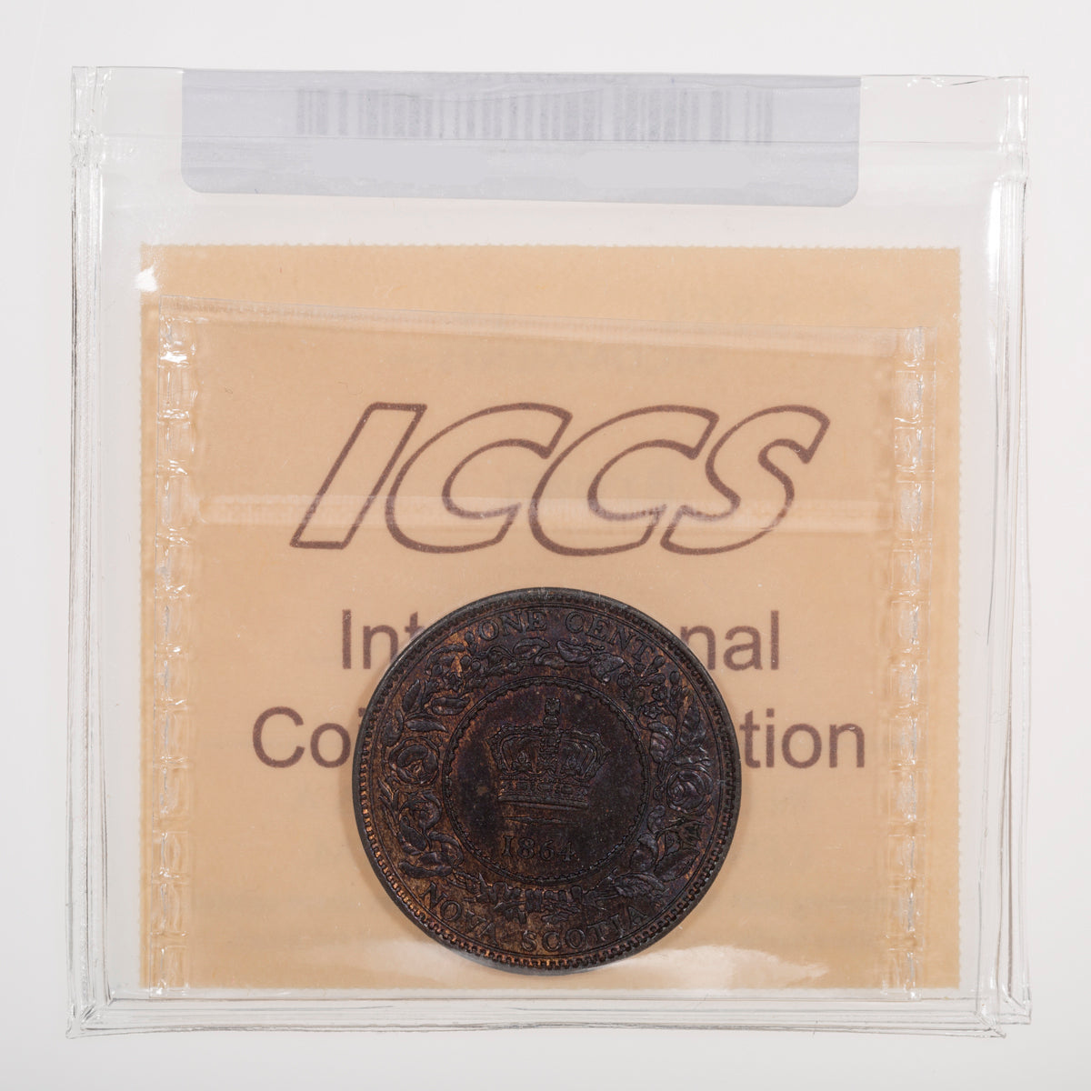 NS 1 Cent 1864 ICCS MS-60 Brown