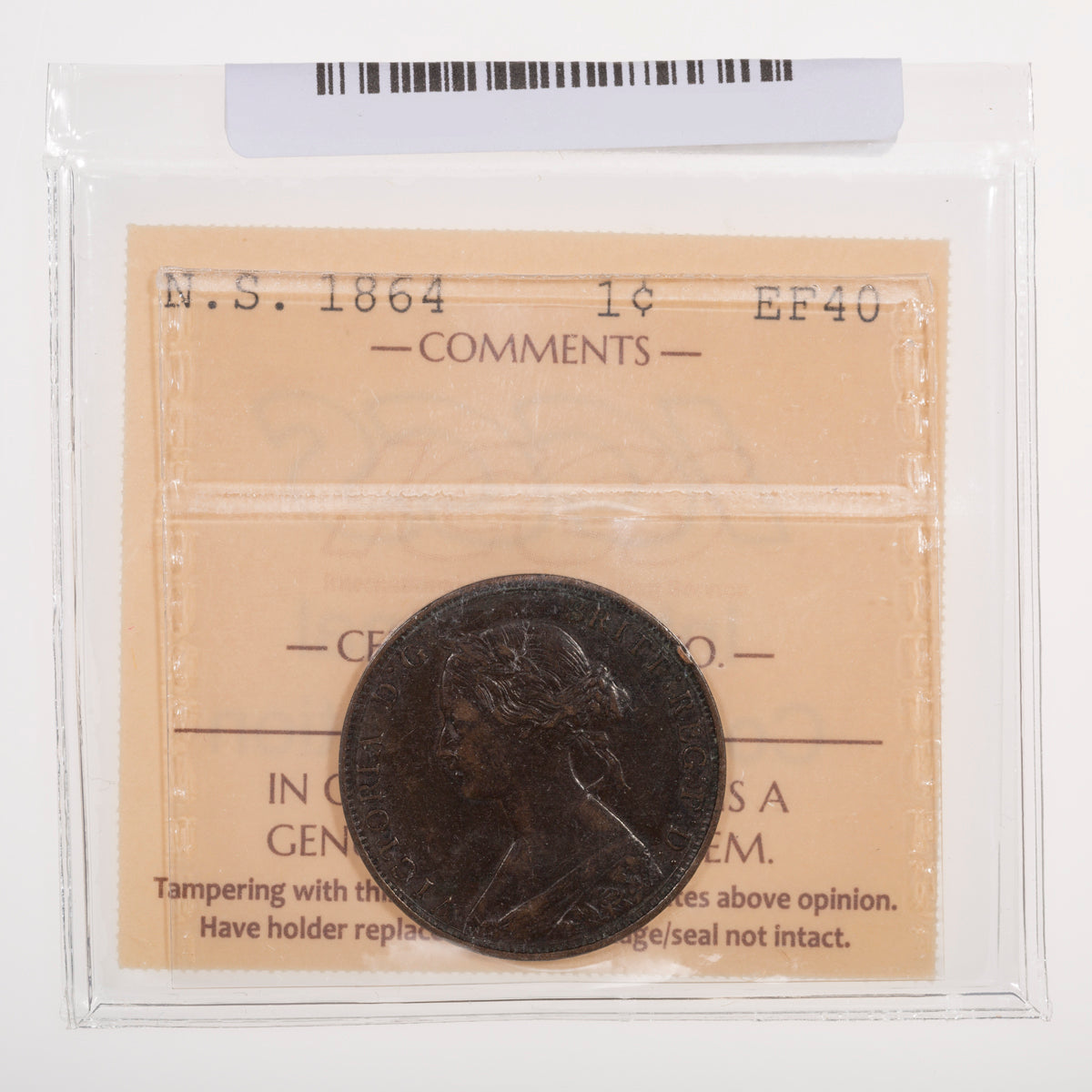 NS 1 Cent 1864 ICCS EF-40