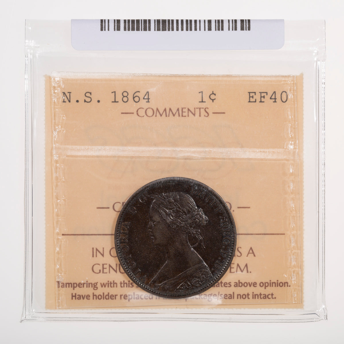NS 1 Cent 1864 ICCS EF-40