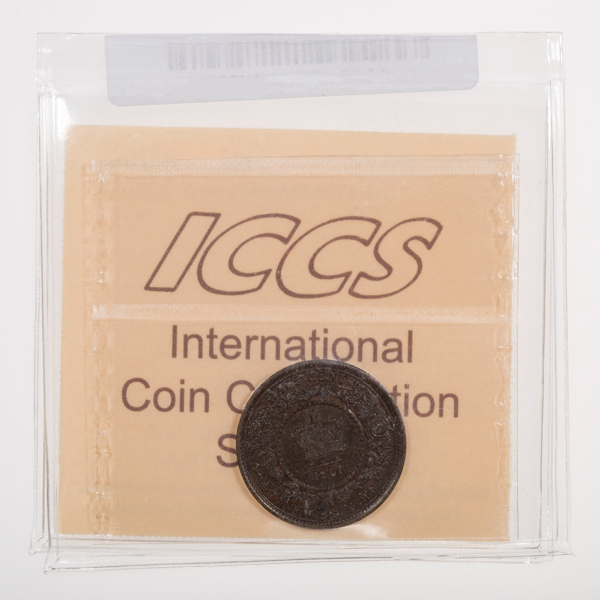 NB Half Cent 1861 ICCS AU-50