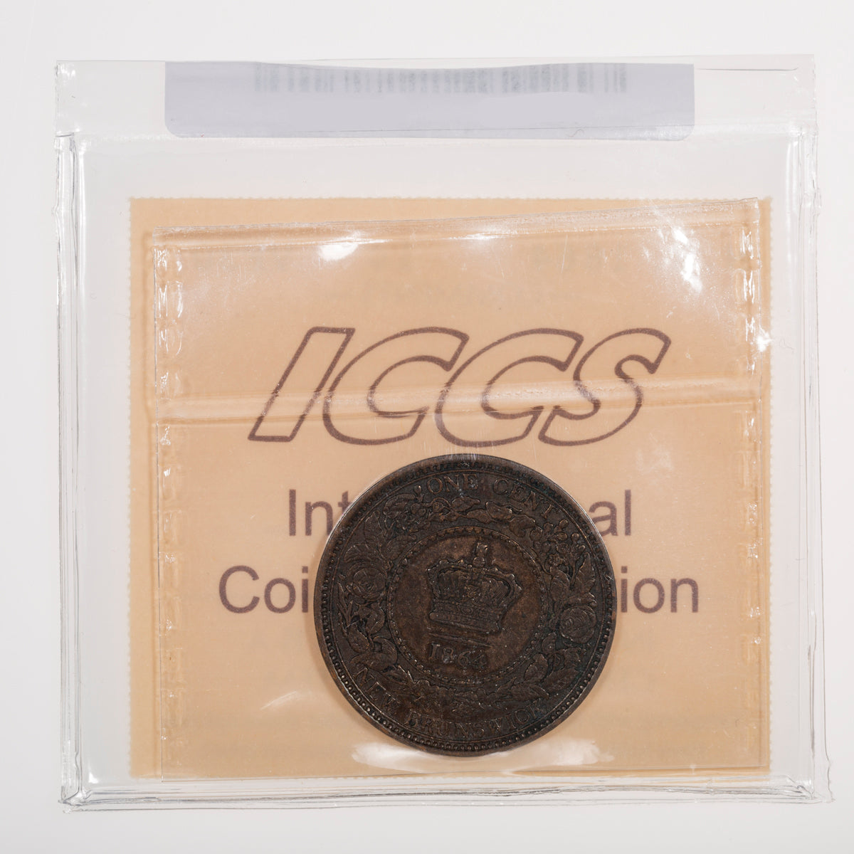 NB 1 Cent 1864 Long 6 ICCS VF-30