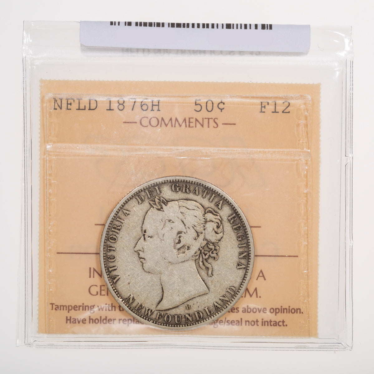 NFLD 50 Cent 1876H ICCS F-12