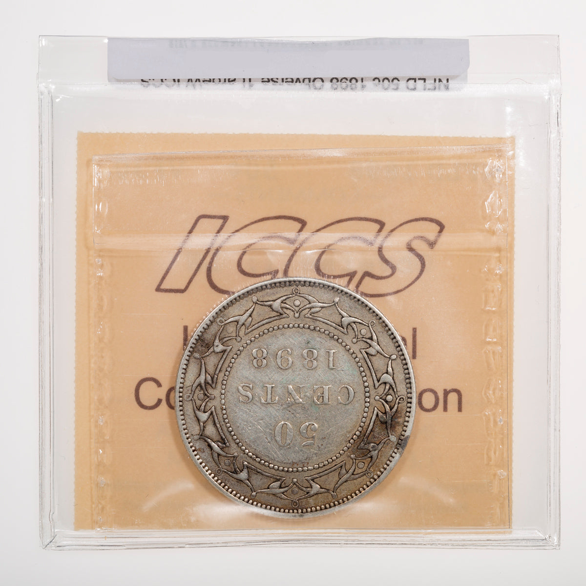 NFLD 50 Cent 1898 Obverse 1 Large W ICCS VF-30