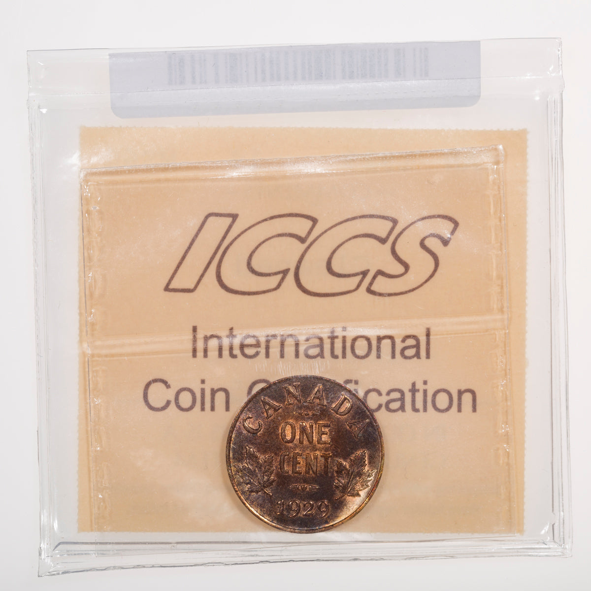 1 Cent 1929 ICCS MS-60