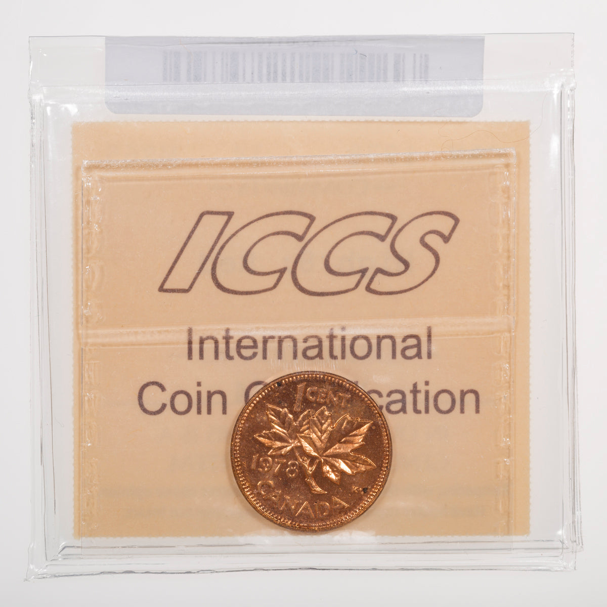 1 Cent 1978 High 8 ICCS MS-65 Red