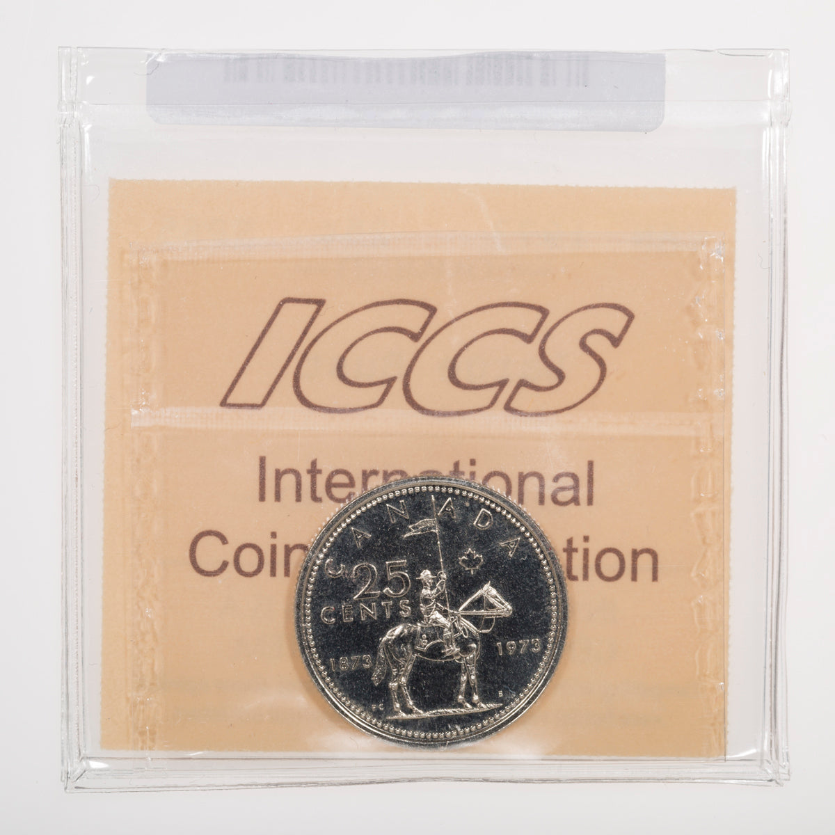 25 Cent 1973 Large Bust ICCS SP-65