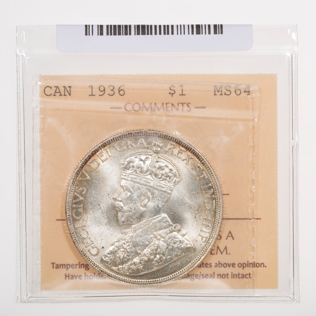 $1 1936 ICCS MS-64