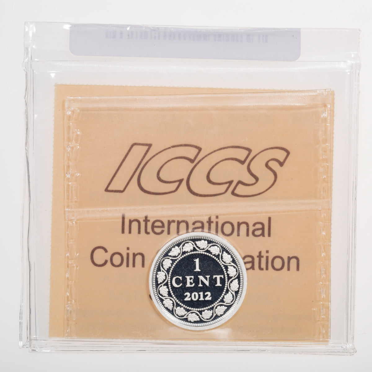 1 Cent 2012 Farewell to the Penny George V Small Leaves ICCS PR-68 UHC
