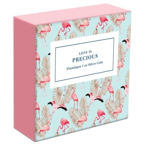 2021 $2 Love is Precious: Flamingos - Pure Silver Coin