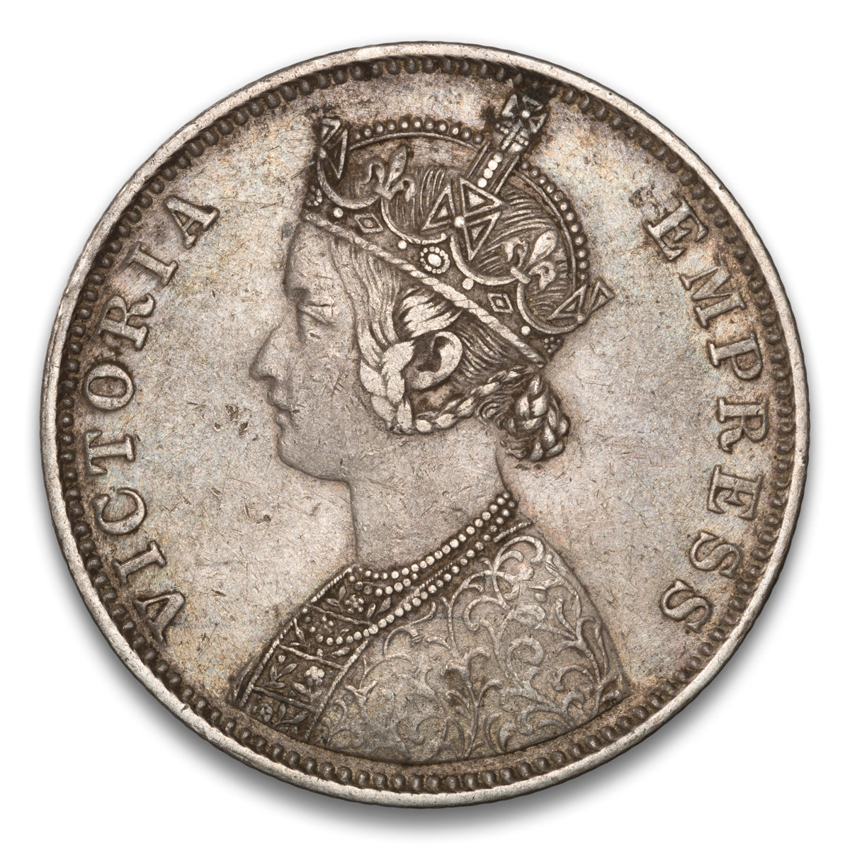 India  Silver 1 Rupee 1900