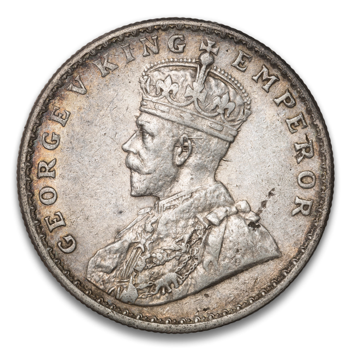 India  Silver 1 Rupee 1913