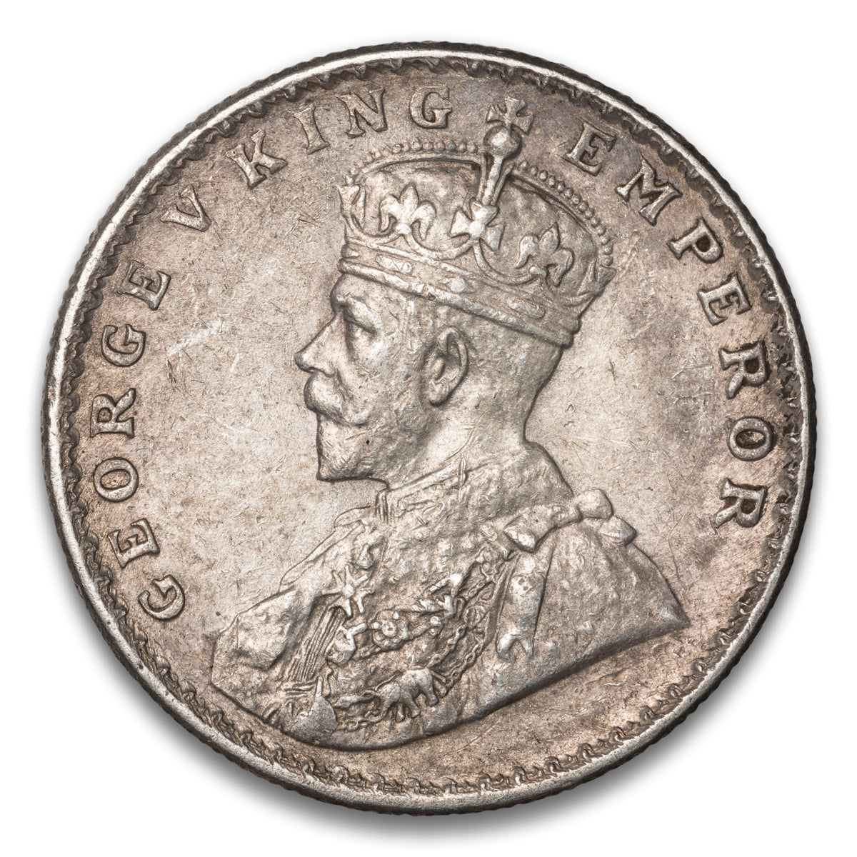India  Silver 1 Rupee 1917