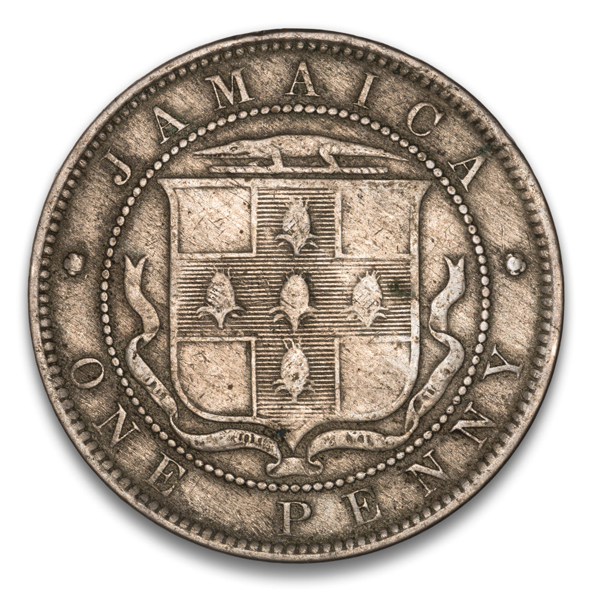 Jamaica Base 1 Penny 1870