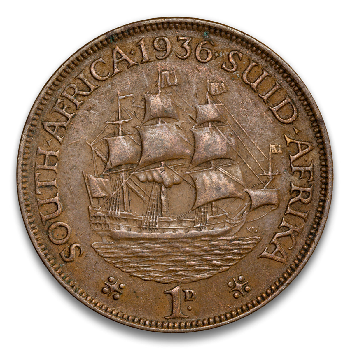 South Africa Base 1 Penny 1936