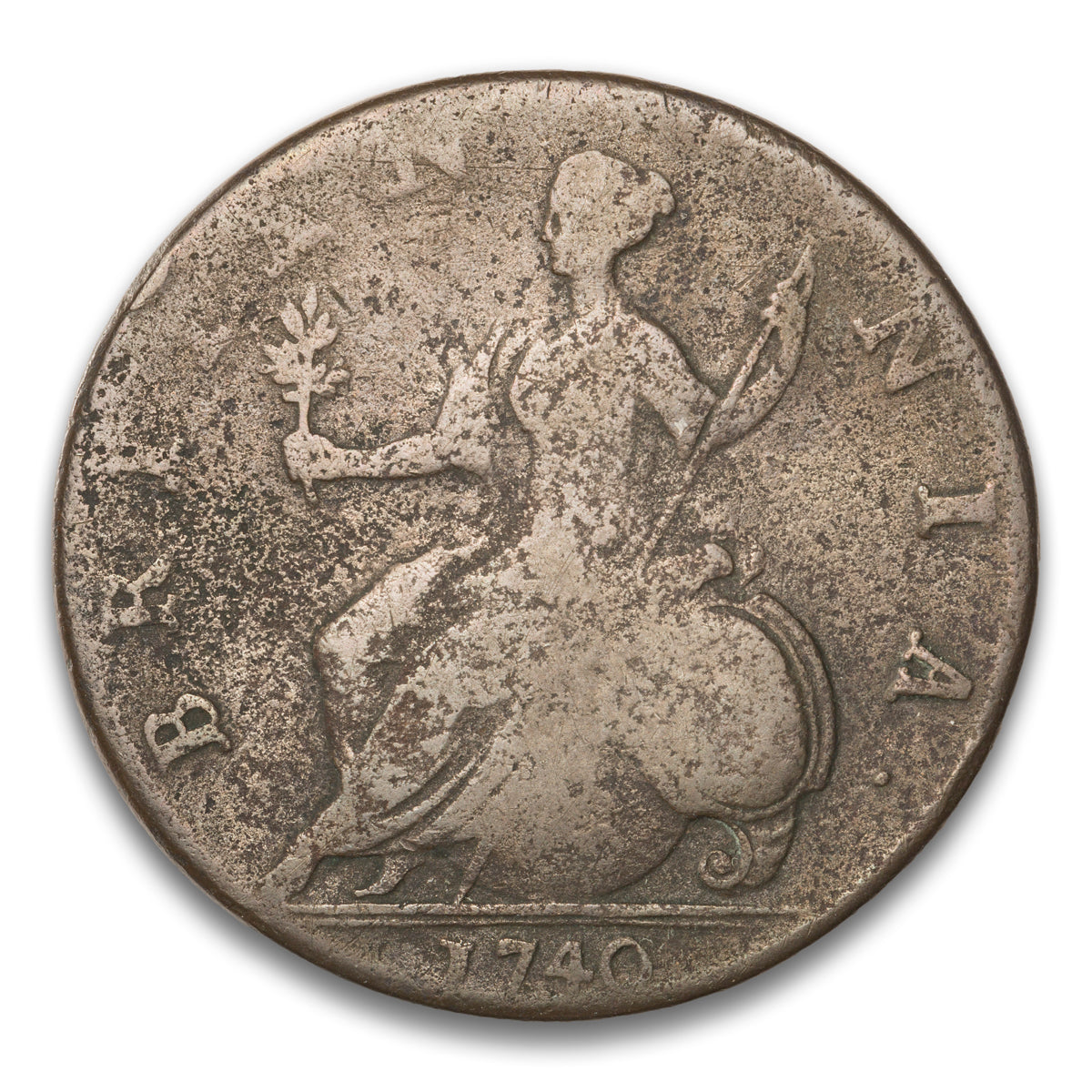 Great Britain Base 1/2 Penny 1740