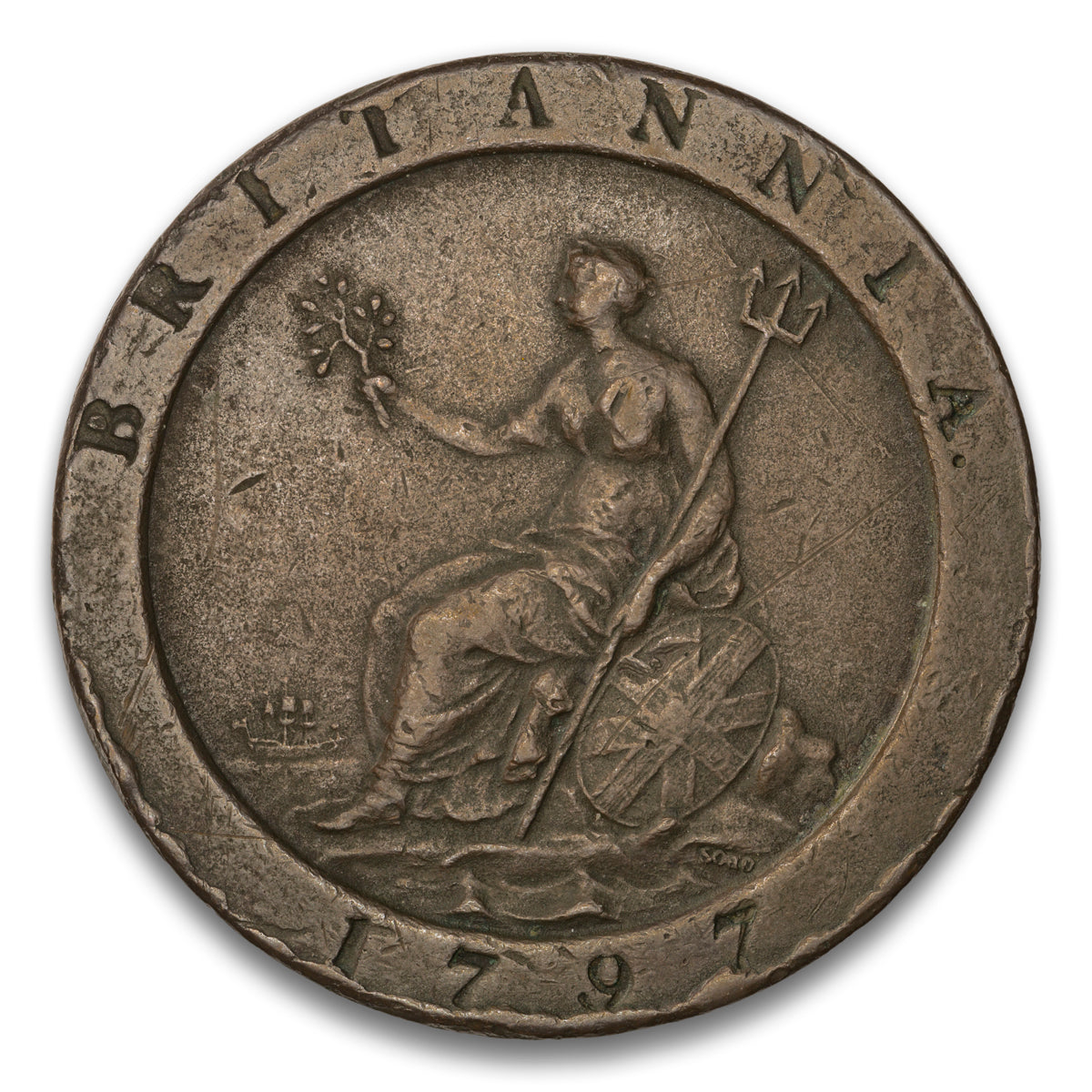 Great Britain Base 1 Penny (cartwheel) 1797