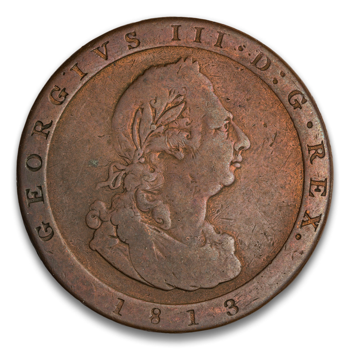 Isle of Man Base 1 Penny 1813