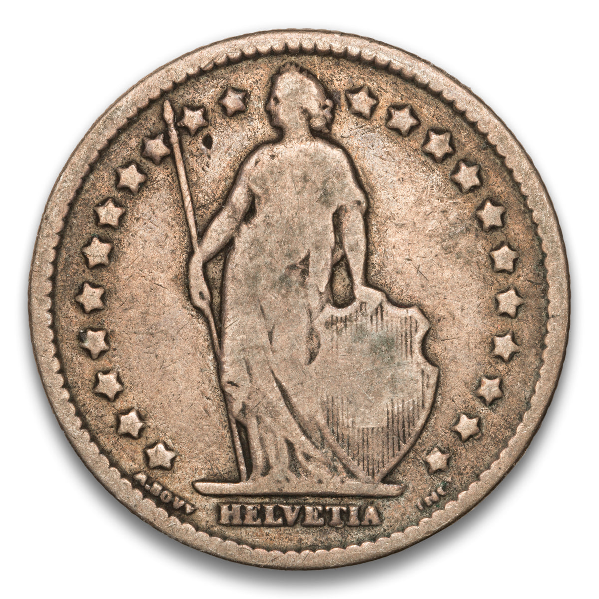 Switzerland Silver 1 Franc 1877 B