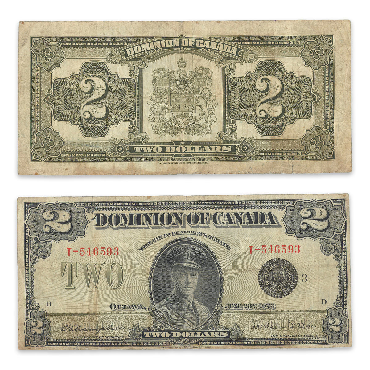 $2 1923 DC-26j Campbell-Sellar Prefix T F-15