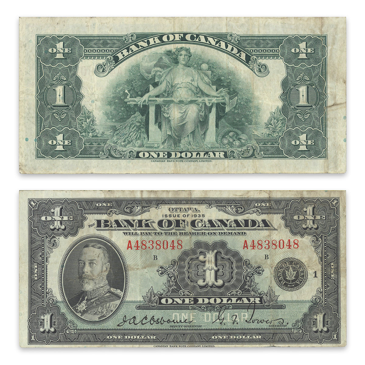 $1 1935 English BC-1 Osborne-Towers Prefix A VF-20