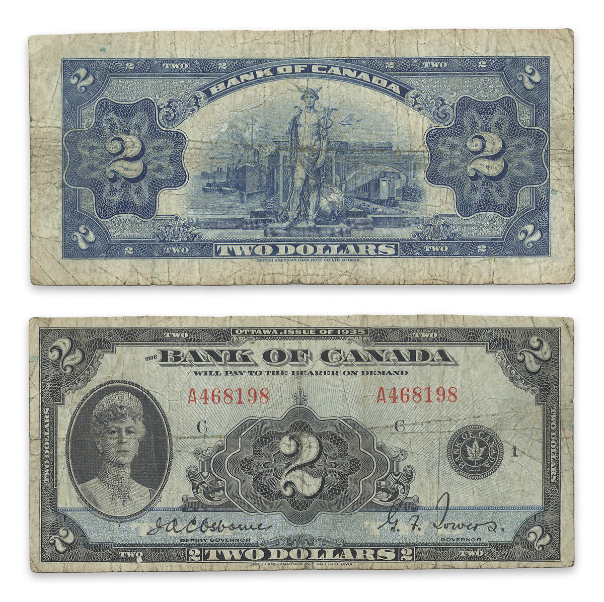 $2 1935 English BC-3 Osborne-Towers Prefix A F-12