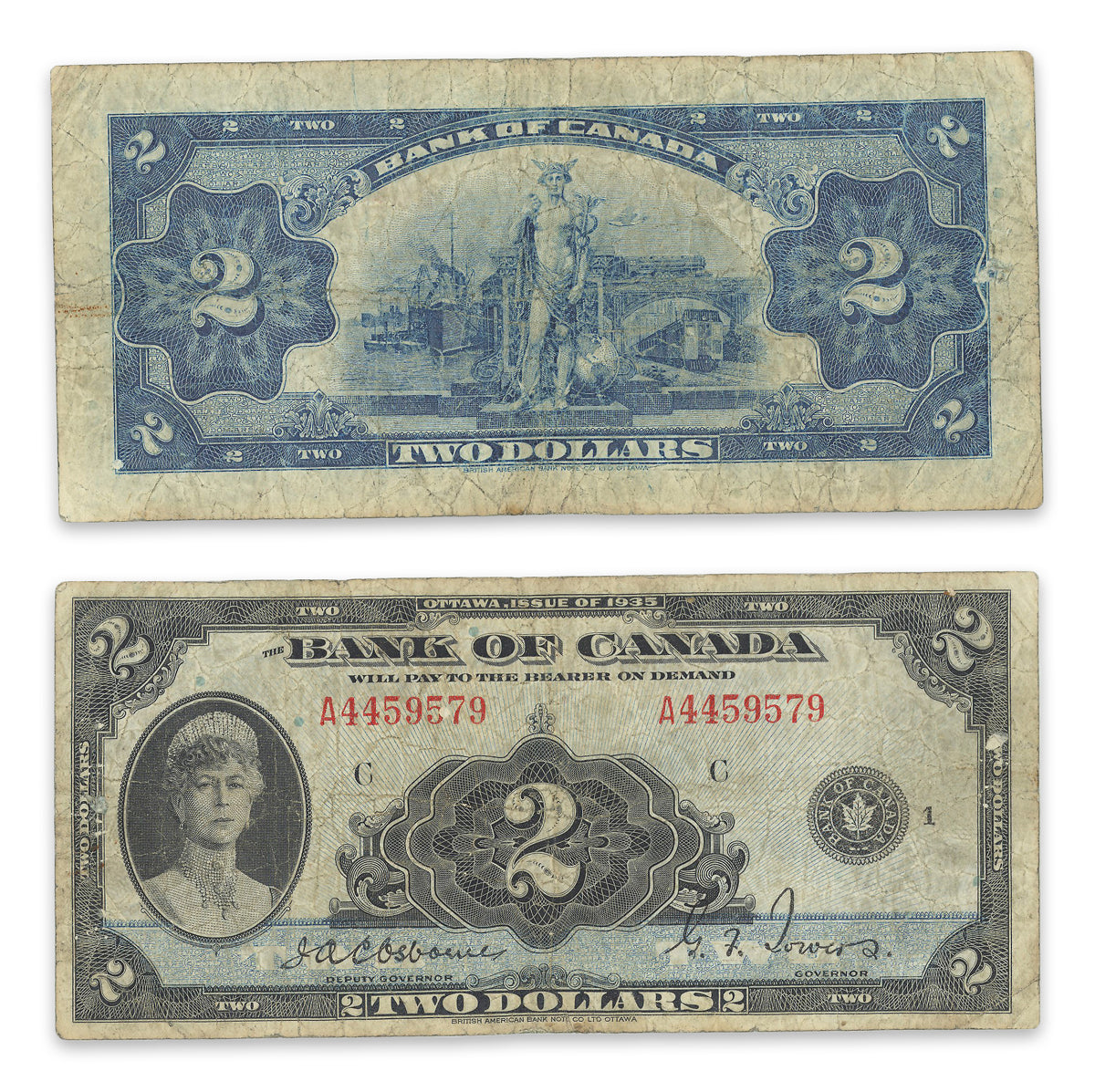 $2 1935 English BC-3 Osborne-Towers Prefix A F-12