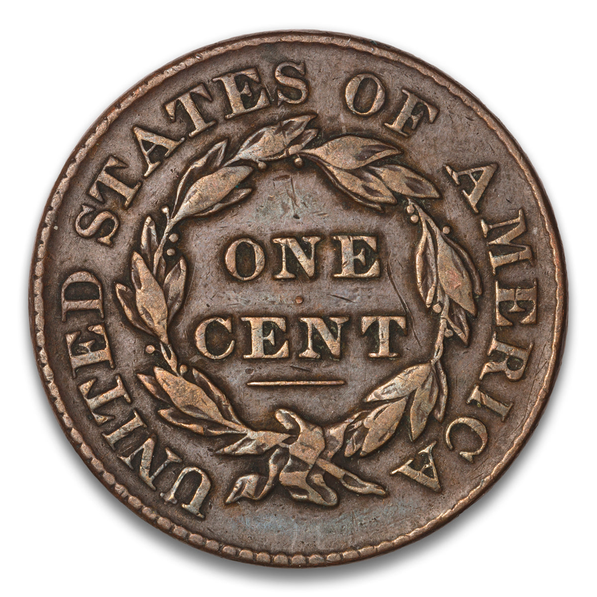 US 1 Cent Coronet 1829 Large Letters Non-Certified VF-25