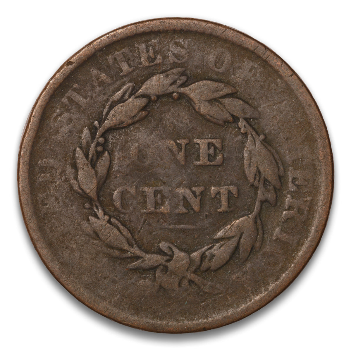 US 1 Cent Coronet 1835 Head of 1836 Non-Certified aG-3