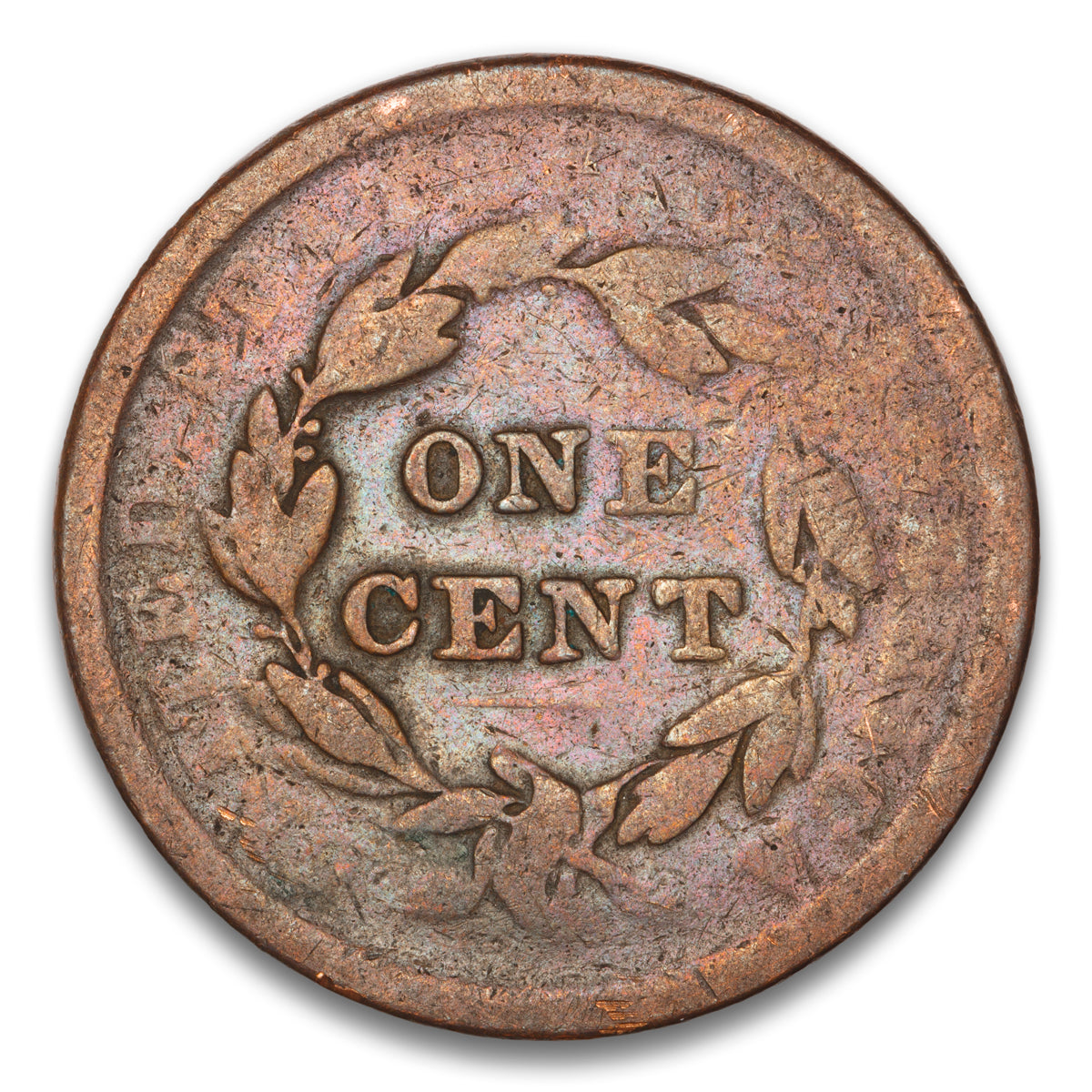 US 1 Cent Coronet 1839 Head of 1838, Beaded Cords Non-Certified G-4