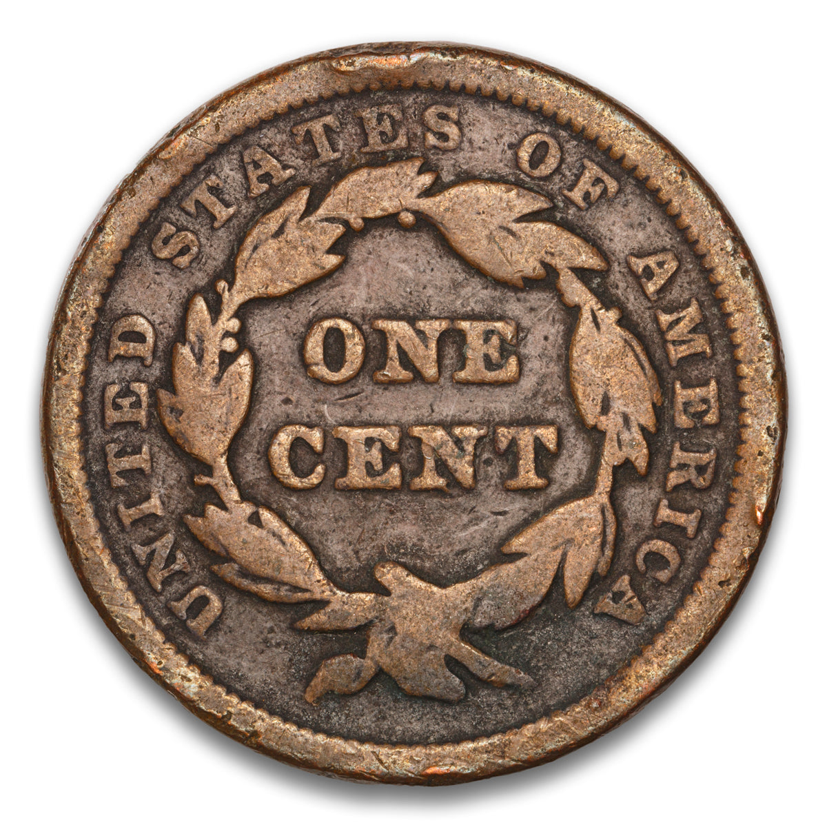 US 1 Cent Braided Hair 1840 Small Date Non-Certified G-4