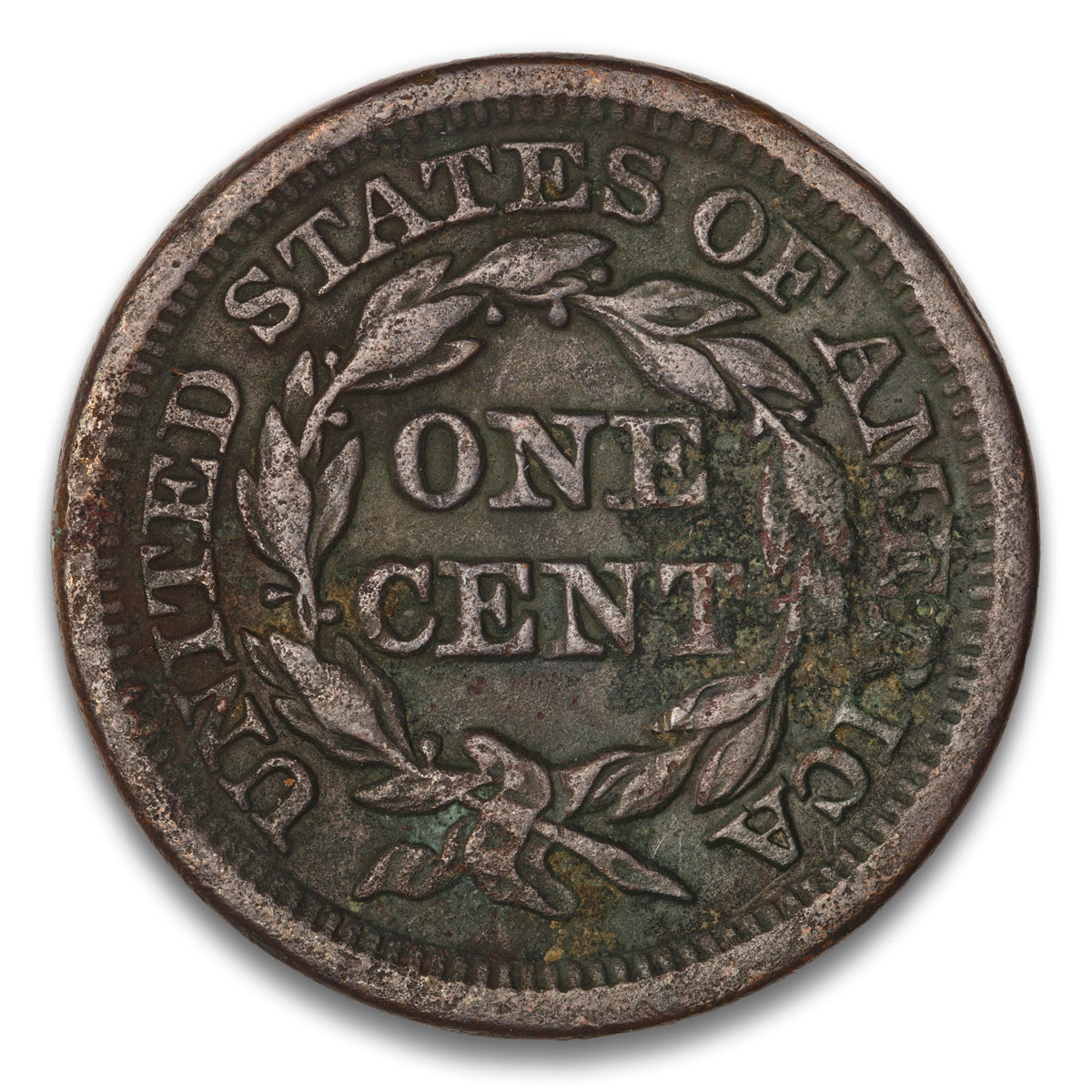 US 1 Cent Braided Hair 1848 Non-Certified VF-30