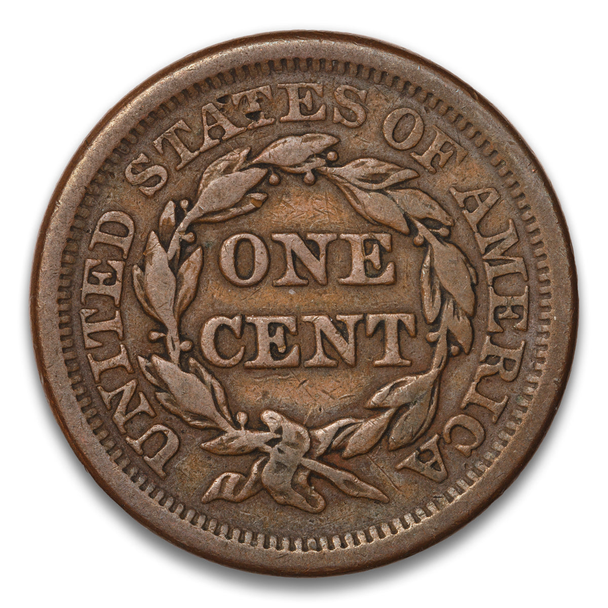 US 1 Cent Braided Hair 1850 Non-Certified VF-20