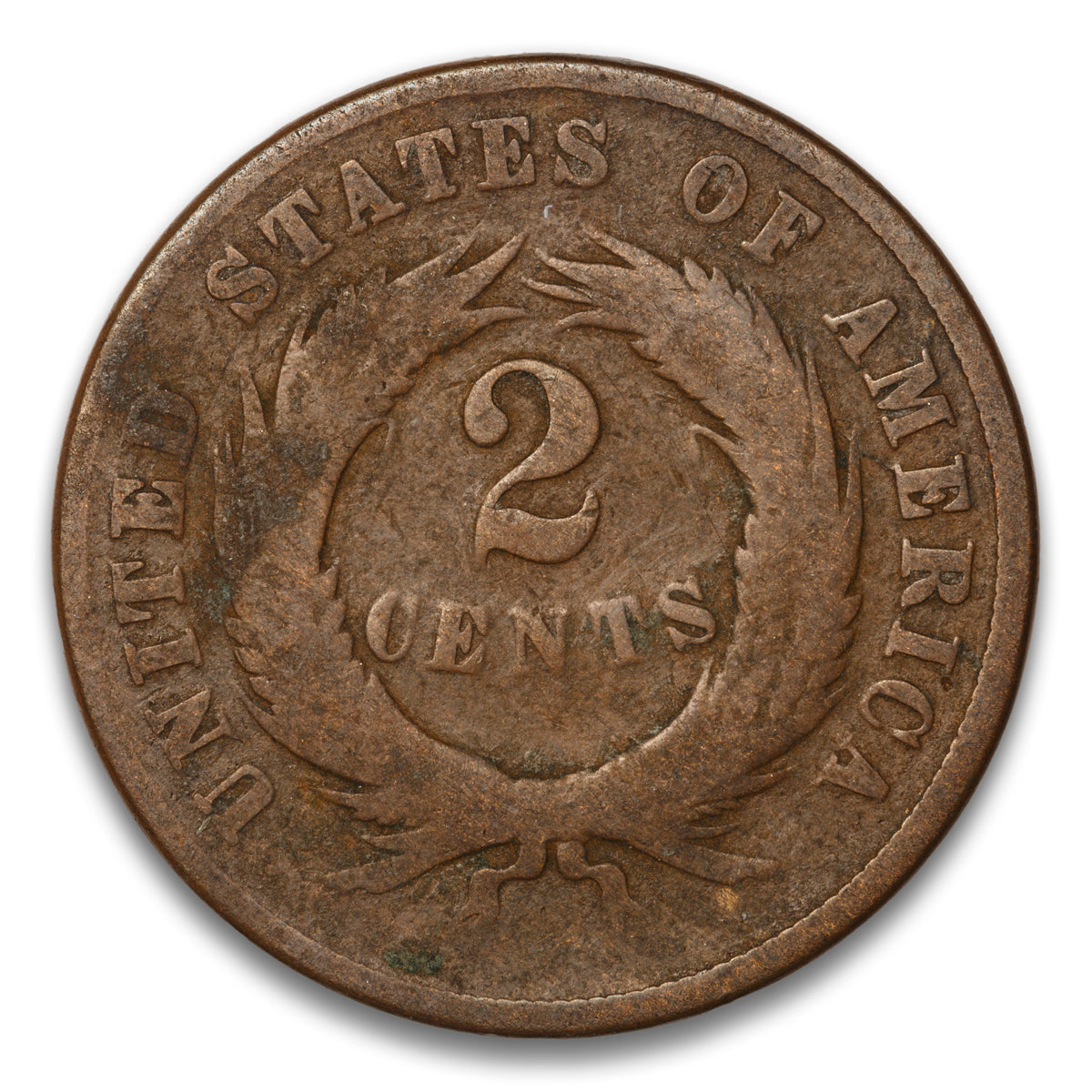 US 2 Cent 1870 Non-Certified aG-3