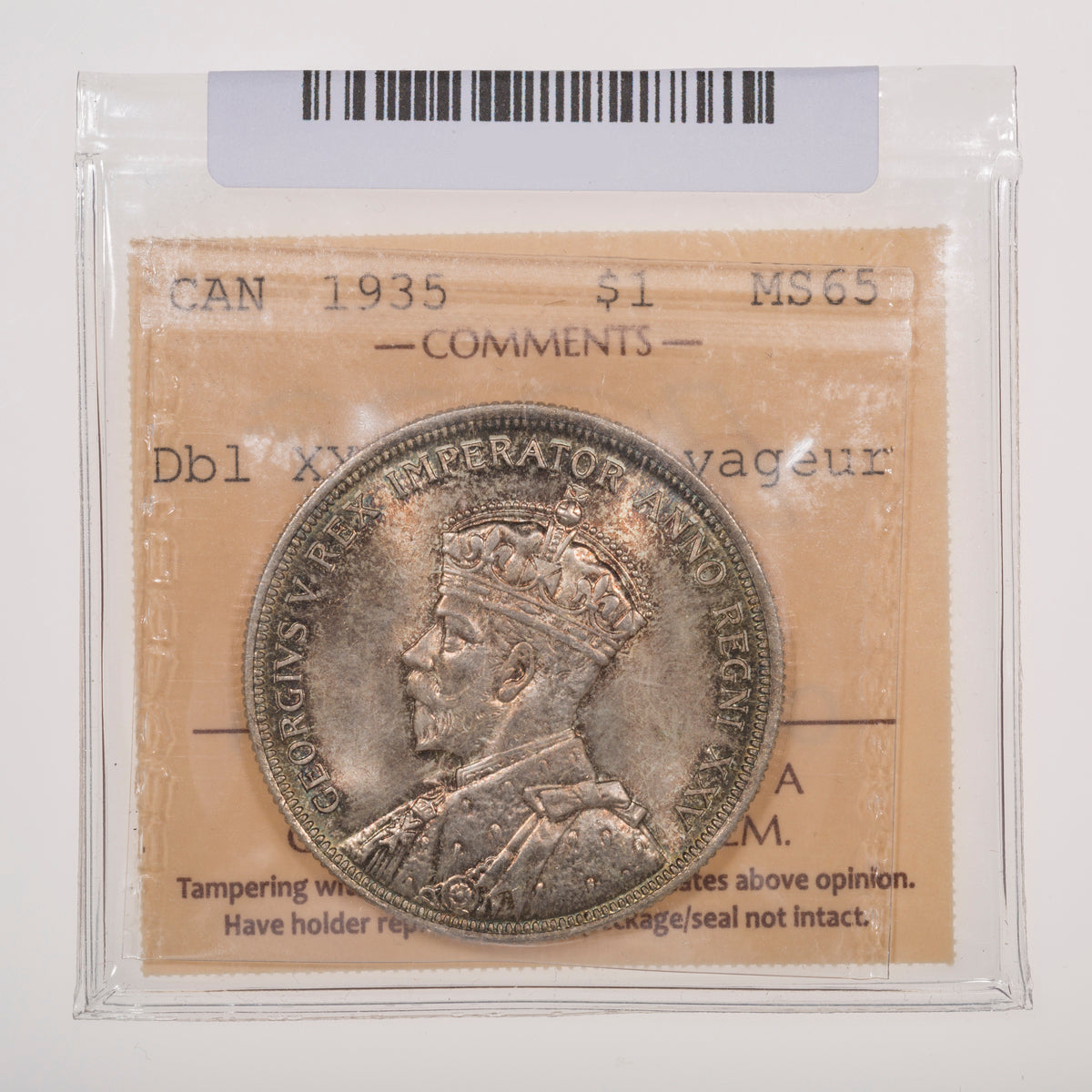 $1 1935 Dbl XXV; Dbl Voyageur ICCS MS-65