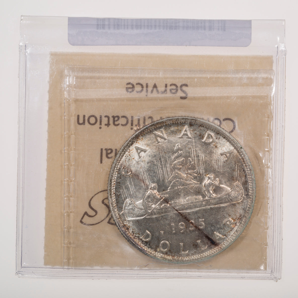 $1 1935 CH# 1935 Rev-003 Die Crack ICCS MS-64