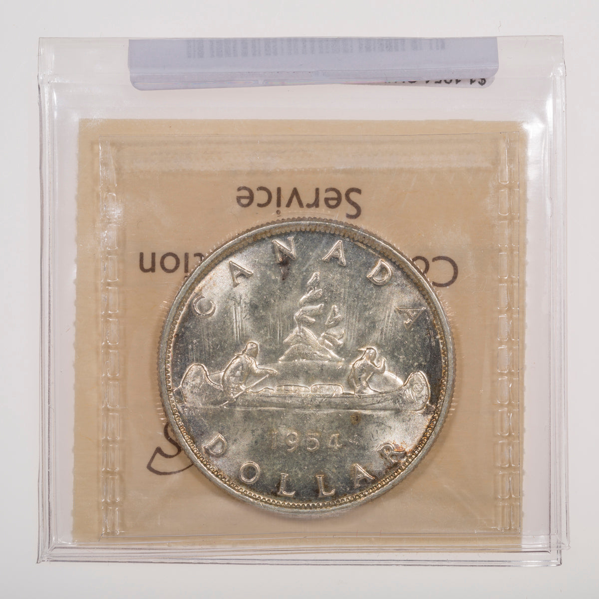 $1 1954 CH# 1954 Obv-002 Die Crack ICCS MS-63