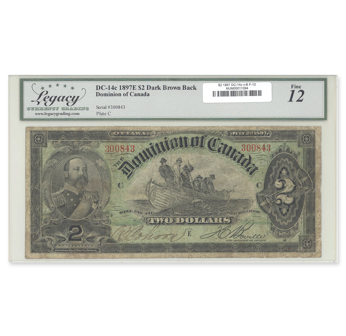 $2 1897 DC-14c various-Boville Prefix E Legacy F-12