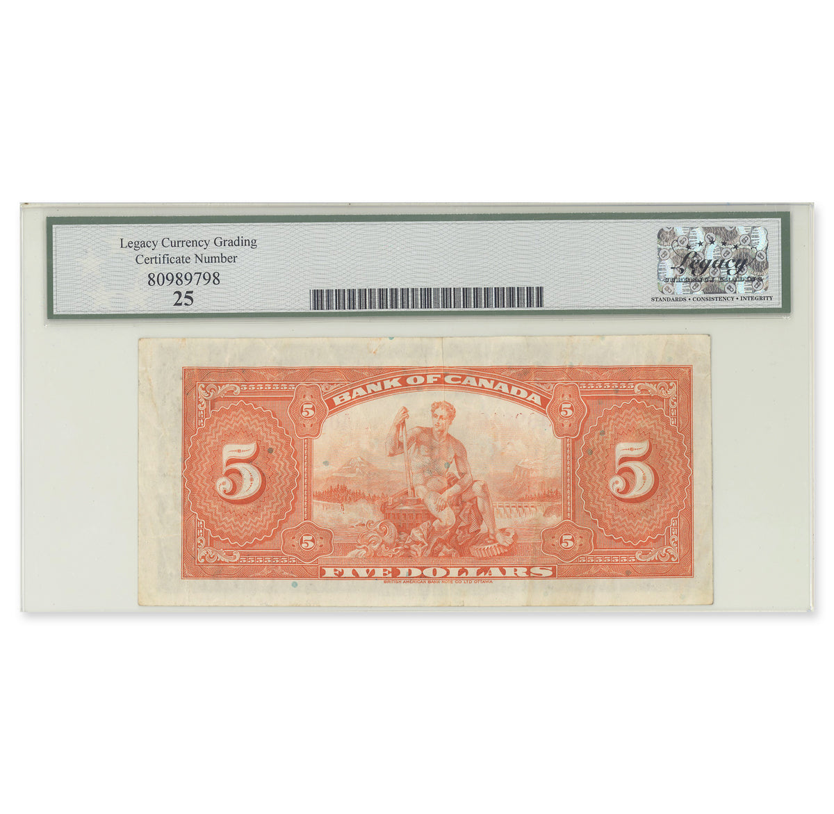 $5 1935 BC-5 English Osborne-Towers Prefix A Legacy VF-25