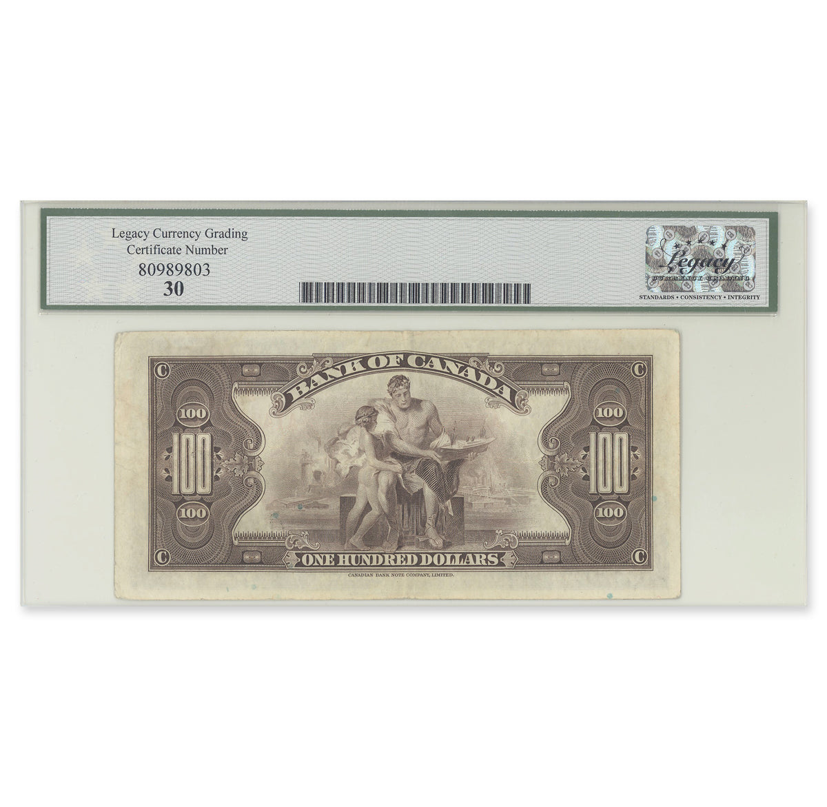 $100 1935 BC-15 English Osborne-Towers Prefix A Legacy VF-30