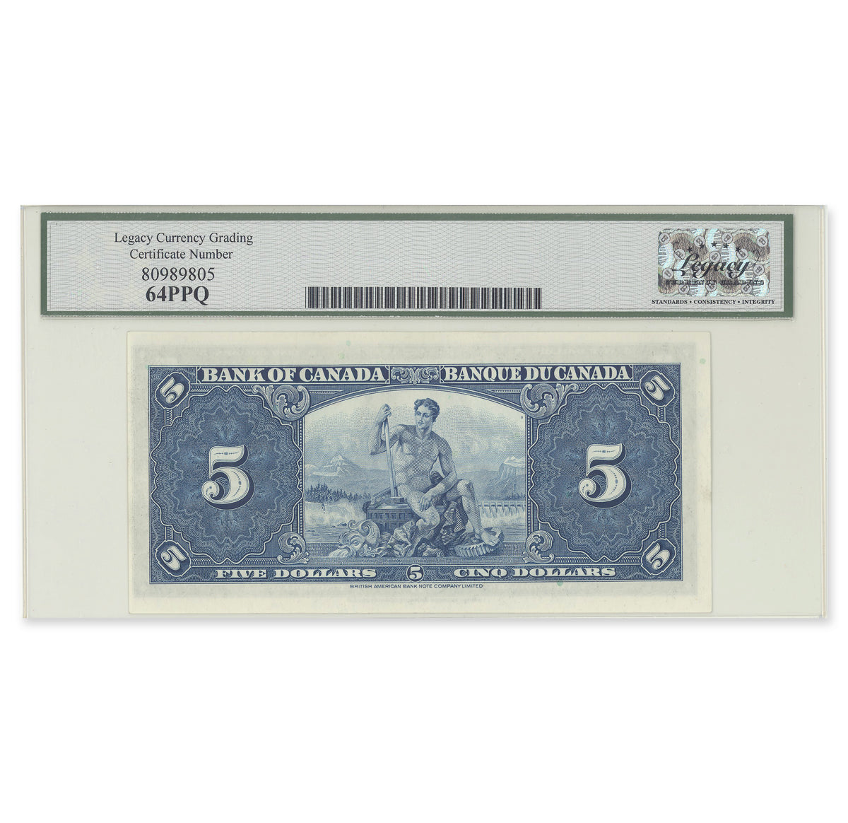 $5 1937 BC-23b Gordon-Towers Prefix U/C Legacy CUNC-64 PPQ