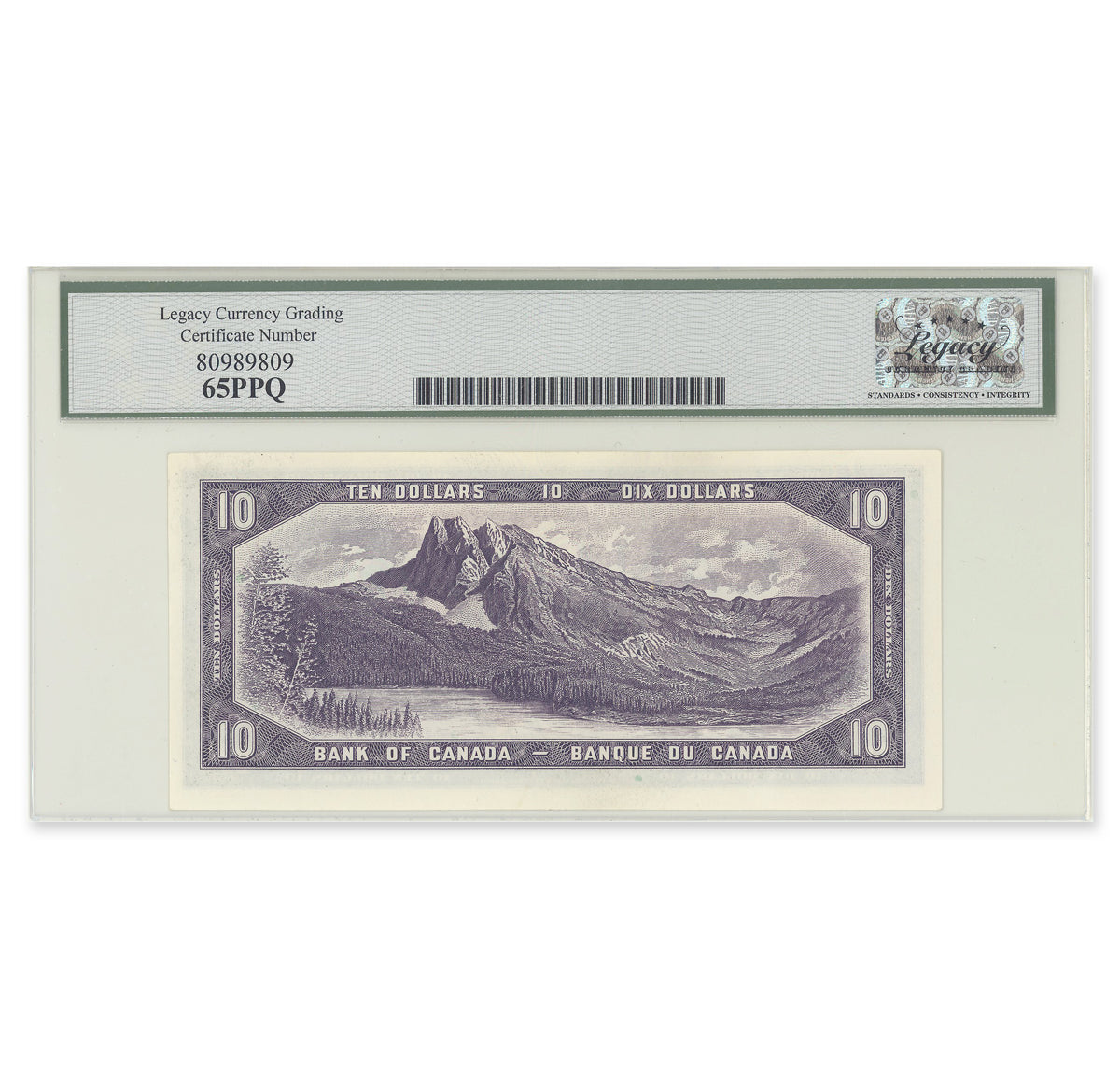 $10 1954 Devil's Face Series BC-32a Coyne-Towers Prefix B/D Legacy GUNC-65 PPQ