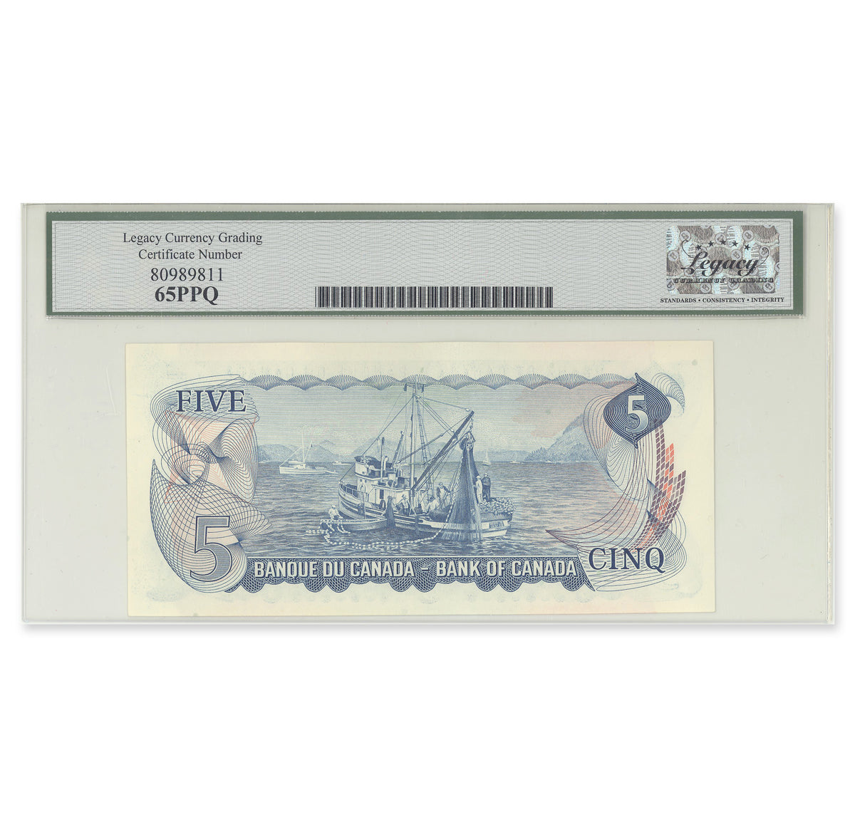 $5 Matched Low Serial Number Set of 1972, 1979 BC-48a-N5-iv, BC-53a-N5-iv Legacy GUNC-66 PPQ