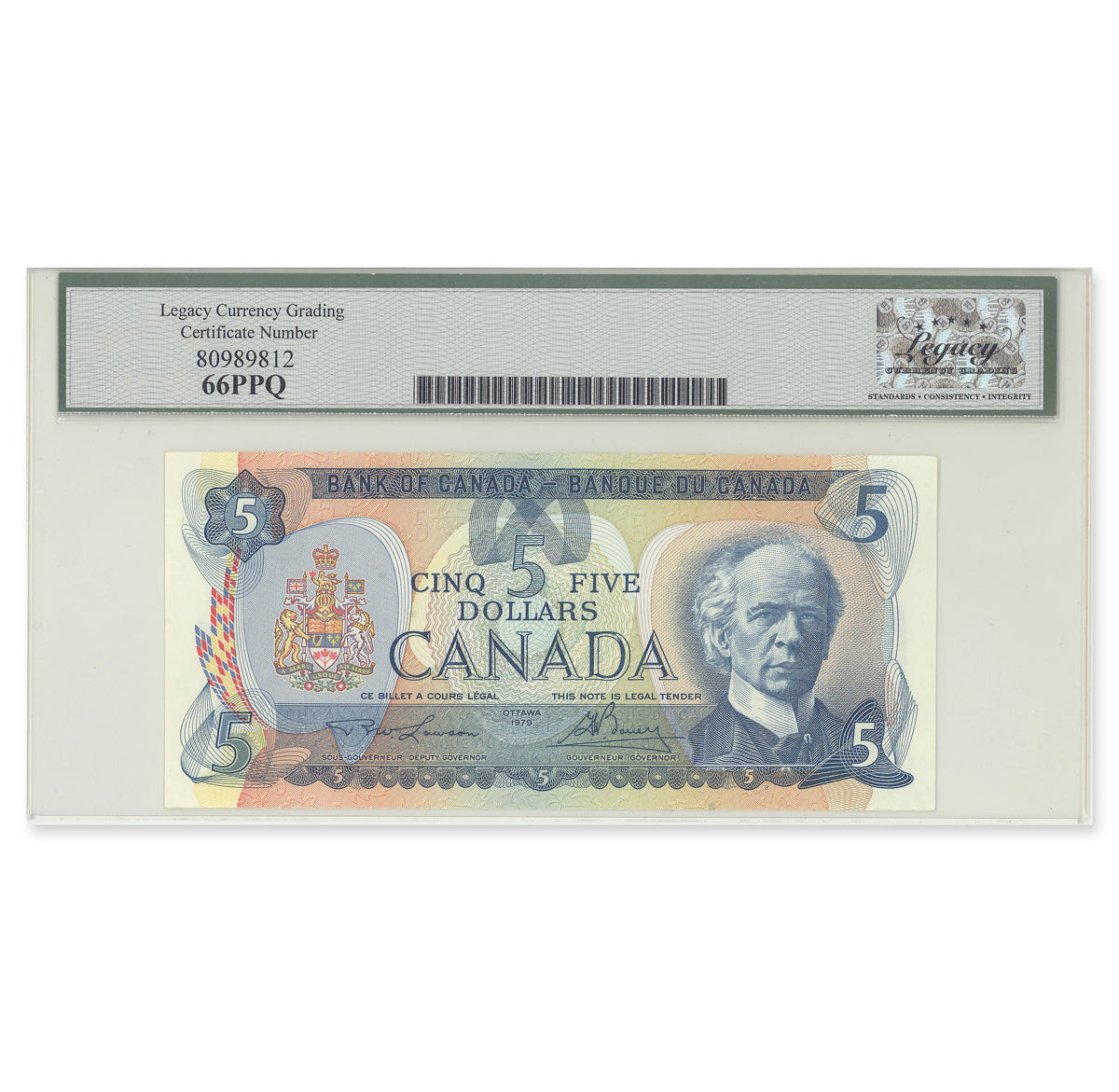 $5 Matched Low Serial Number Set of 1972, 1979 BC-48a-N5-iv, BC-53a-N5-iv Legacy GUNC-66 PPQ