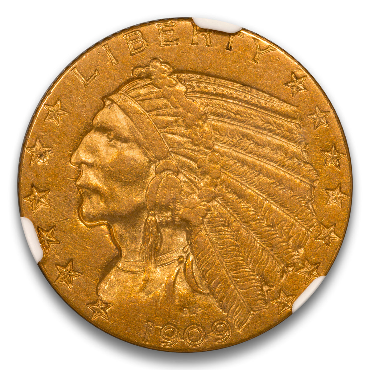 US $5 1909O NGC AU-50