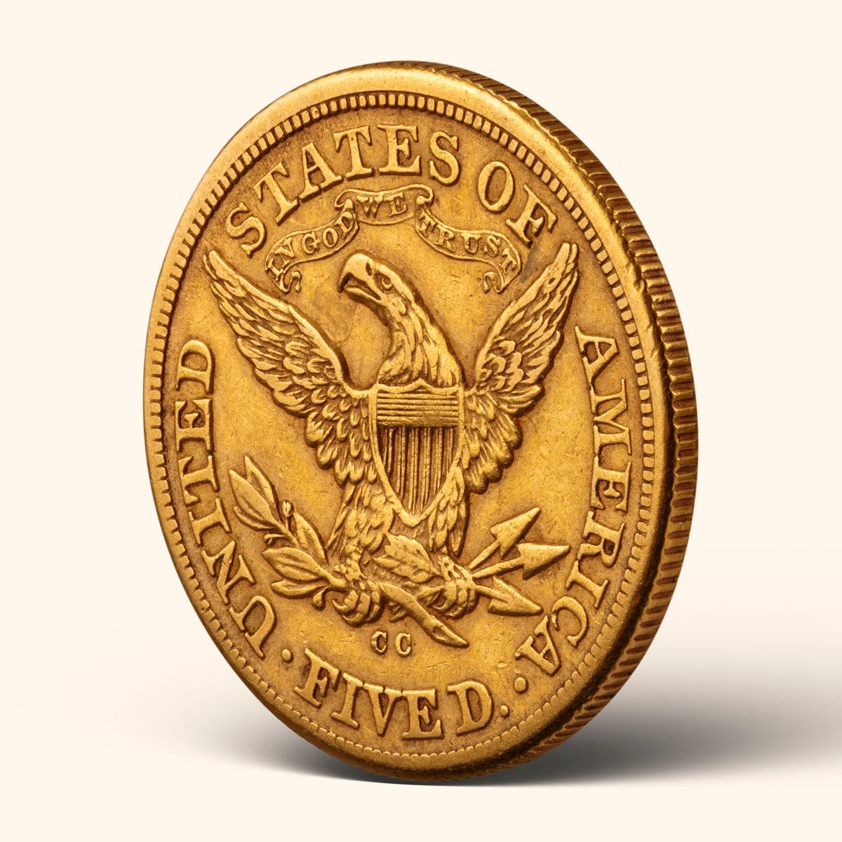 US $5 1874CC Non-Certified VF-30