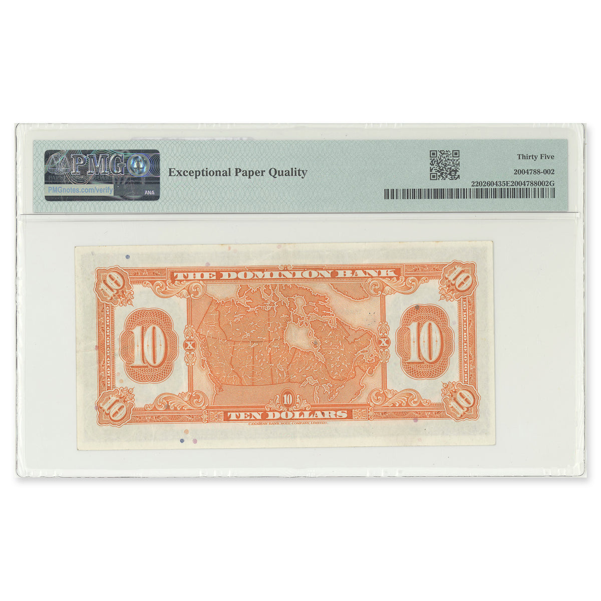 $10 1935 220-26-04 Dawson-Carlise PMG VF-35