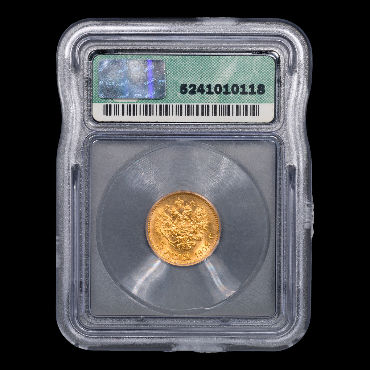 Russia Nicholas II Gold 5 Roubles 1902 AP MS-66